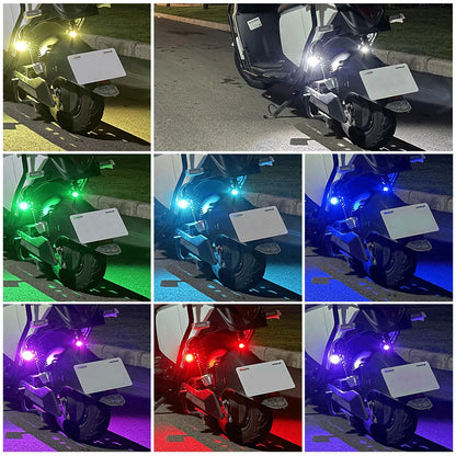 RGB LED Strobe Lights for Car & Motorcycle – 8-Color Wireless Flash Position Warning Lights for Aircraft & Helicopter