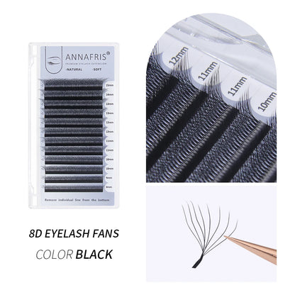 ANNAFRIS Premade Volume Lash Fans – YY 3D 4D 5D W-Shaped Automatic Flowering Mink Eyelash Extensions, Soft & Dense