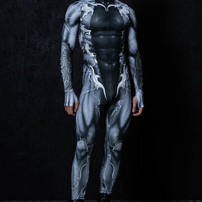 Mechanical Muscle Zentai Bodysuit — Men’s Halloween Punk Cosplay & Carnival Costume 2025