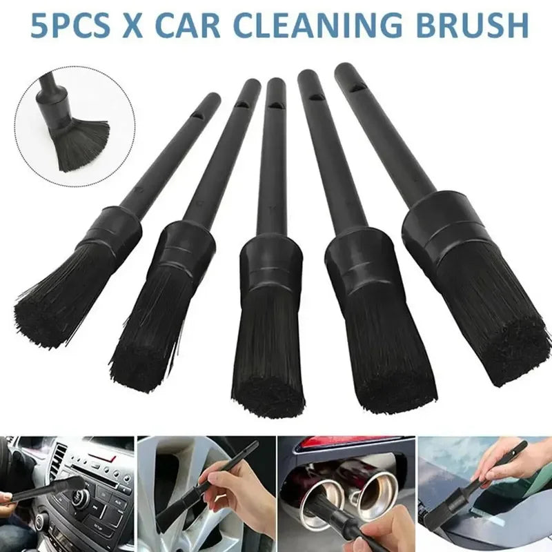 1/5x Car Detailing Brushes – Soft Auto Cleaning Brush for Wheels, Interior & Exterior Dust Removal