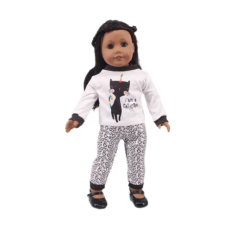 15-Style Doll Pajamas & Nightgowns – Cute Patterns for 18-Inch American & 43cm Born Dolls, Doll Accessories Toy