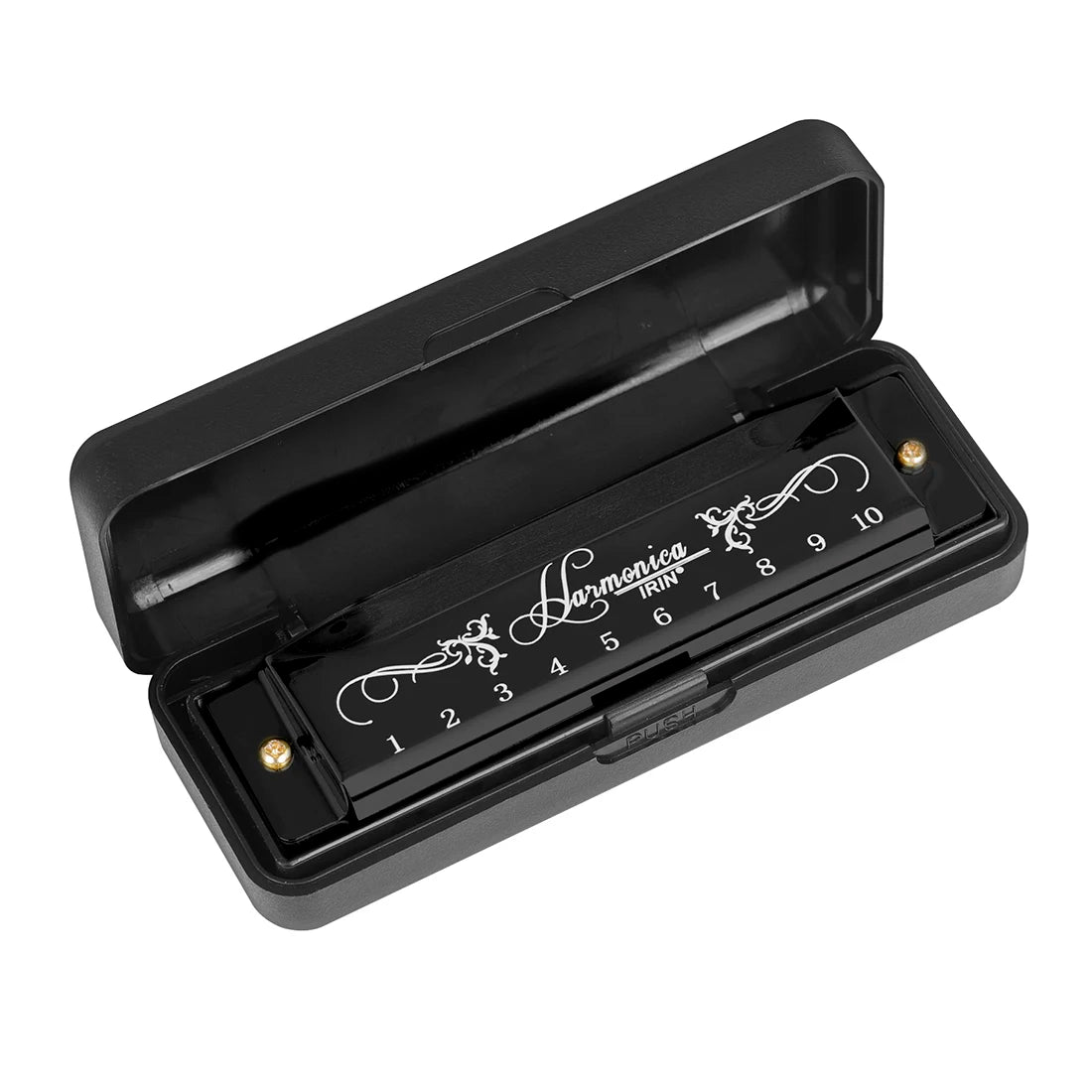 IRIN 10 Hole C Key Harmonica - Colorful Beginner Woodwind Instrument for Music Learning & Performance