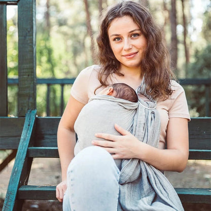 Ergonomic Baby Bib - Adjustable Dual Ring Feeding Smock with Anti-Spill Drool Protection for Newborns