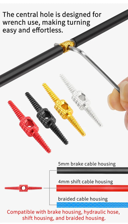 1–20pcs Bike Internal Cable Routing Tool – Red Adapter for 4–5.5mm Brake, Shift Cable & Hydraulic Hose Repair