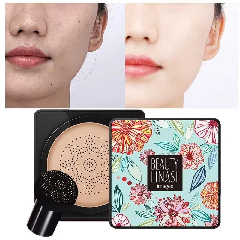 Mushroom Head Air Cushion CC Cream – Natural Moisturizing Foundation, Whitening Concealer & Oil-Control BB Makeup