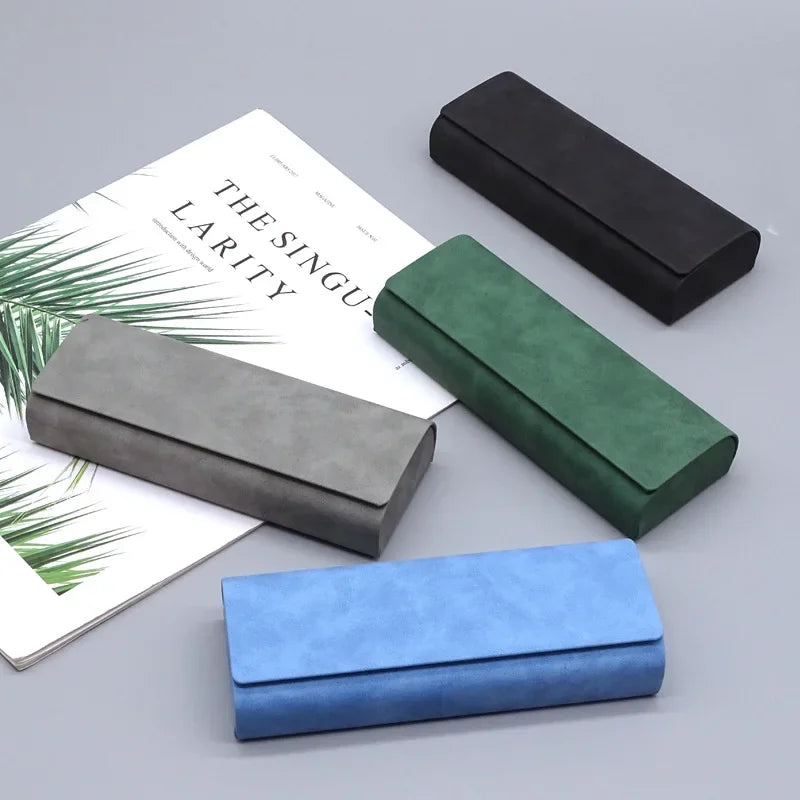 Simple Leather Eyewear Case: Optical Retro Myopia Glasses Sunglasses Storage Box - Fashion for Men and Women