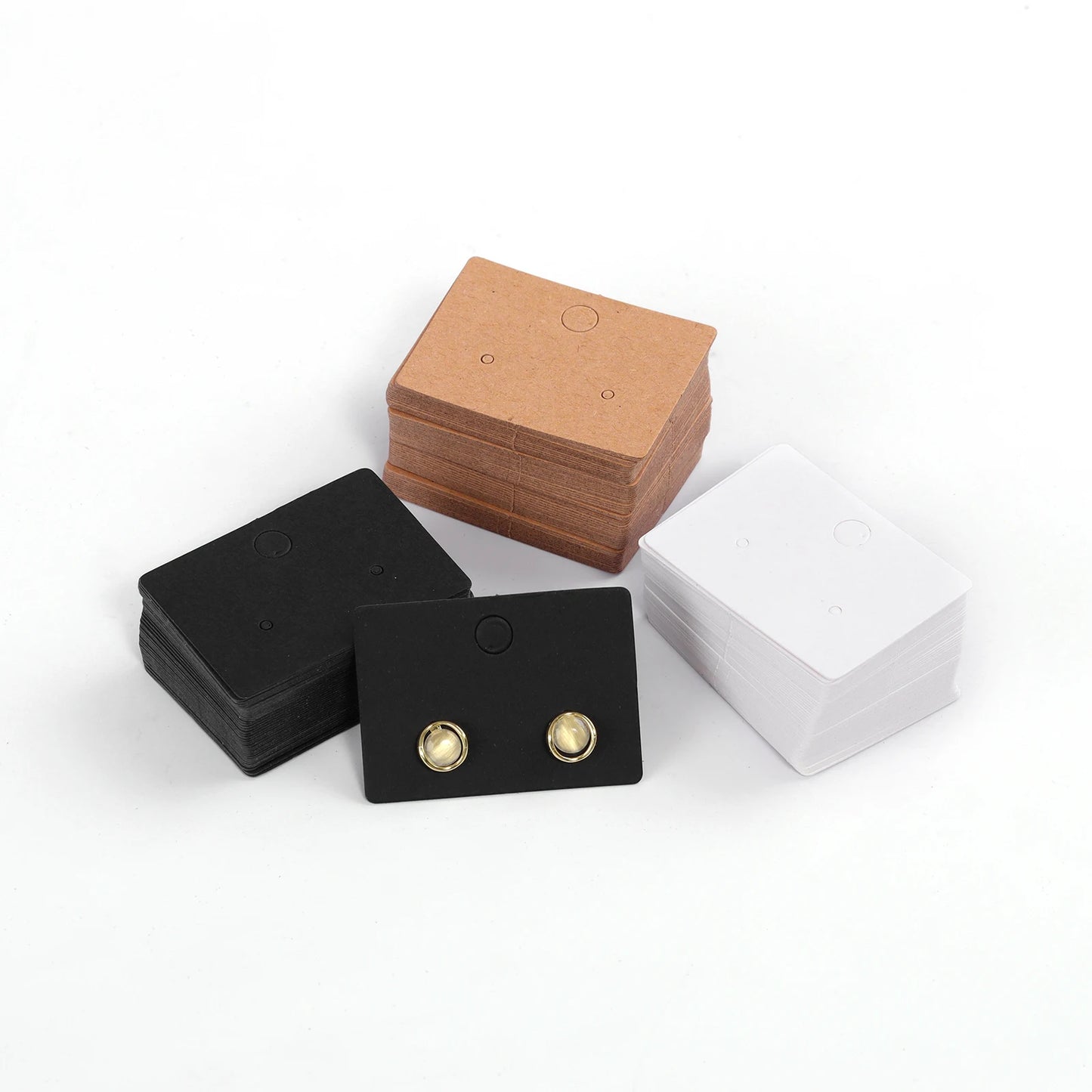 50PCS Jewelry Display Cards — Self-Seal Cardboard Hang Tags for Earrings & Necklaces, Jewelry Organizer Packaging