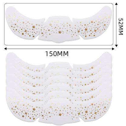 6pcs Metallic Fake Freckles Temporary Tattoos — Gold & Silver Face Stickers for Makeup and Hot Stamping