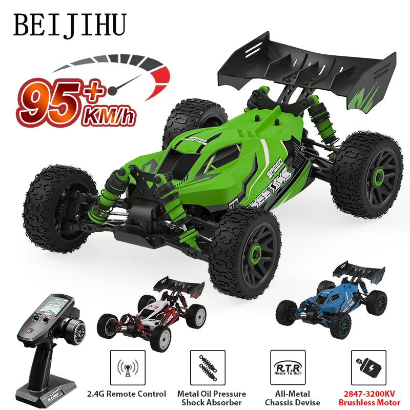 1:14 95KM/H Brushless RC Car – Professional 4WD Electric High-Speed Off-Road Drift Toy for Kids, VS WLtoys 144010
