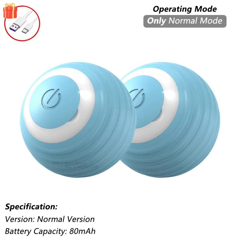 Cat Interactive Ball Toy – Automatic Rolling Ball with Tail, Rechargeable Smart Pet Toy, Intelligent Mouse for Cats
