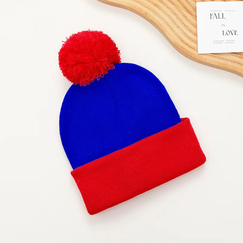 Unisex Christmas & Holiday Cosplay Set – Funny Knitted Beanie Hat with Gloves, Warm Winter Hat for Halloween & New Year