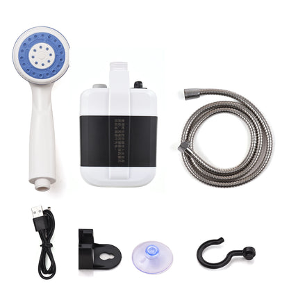Portable Camping Shower | USB Rechargeable Electric Pump | Ideal for Camping, Car Washing, Gardening, and Pet Cleaning