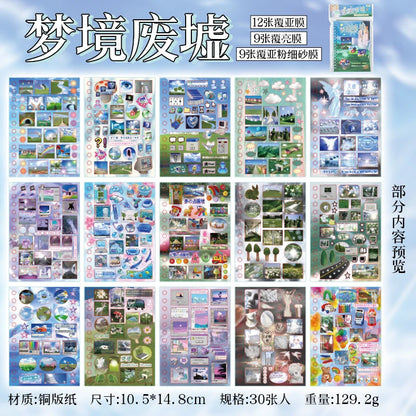 30Pcs Cute Die-Cut Sticker Book - Aesthetic DIY Scrapbook, Phone Case & Stationery Decoration Supplies
