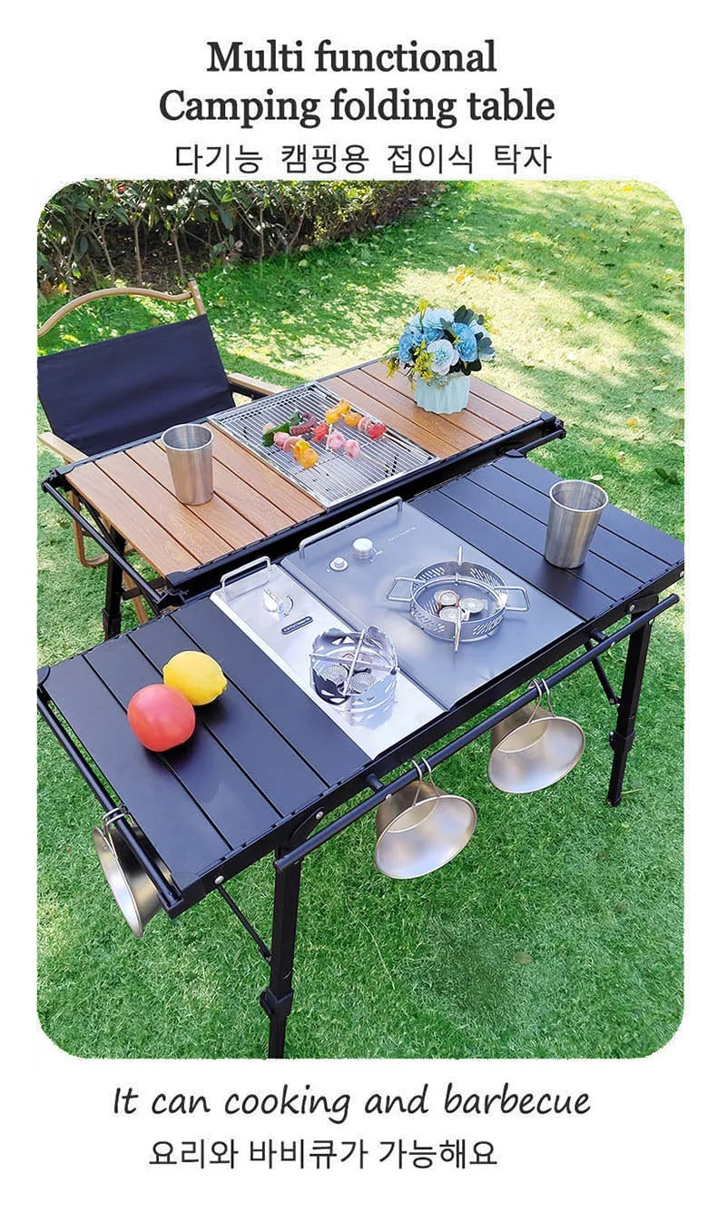 Lohascamping Folding IGT Table – Lightweight Adjustable Backpack Table for BBQ, Burner & Multifunctional Use