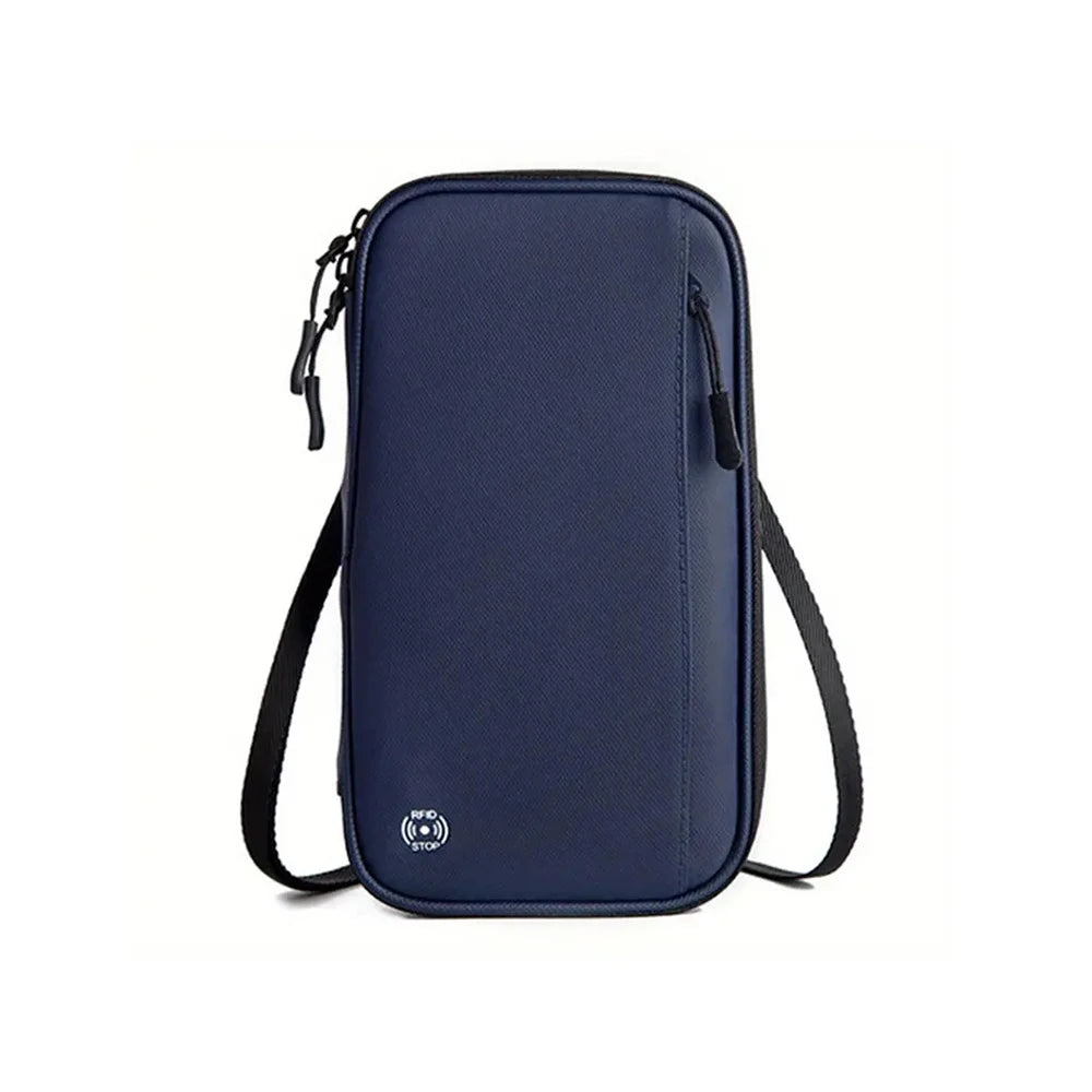 Travel Wallet Passport Holder Crossbody Bag – Card Organizer Neck Pouch for Documents & Tickets