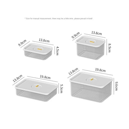 Portable Transparent Food Grade Fruit & Meat Storage Box – Fridge Organizer Container