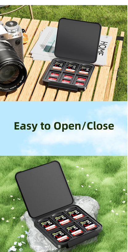 Llano Memory Card Case – Water-Resistant & Anti-Shock Holder for SD, Micro SD & TF Card Storage Organizer