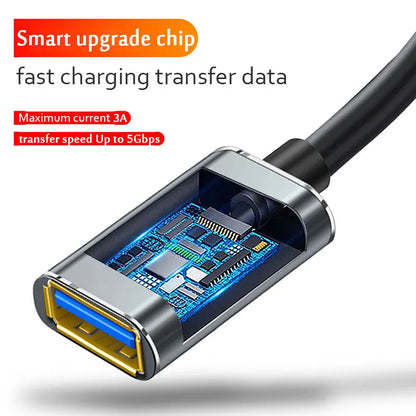 USB 3.0/2.0 Extension Cable – Male to Female High-Speed Extender for Laptop and PC