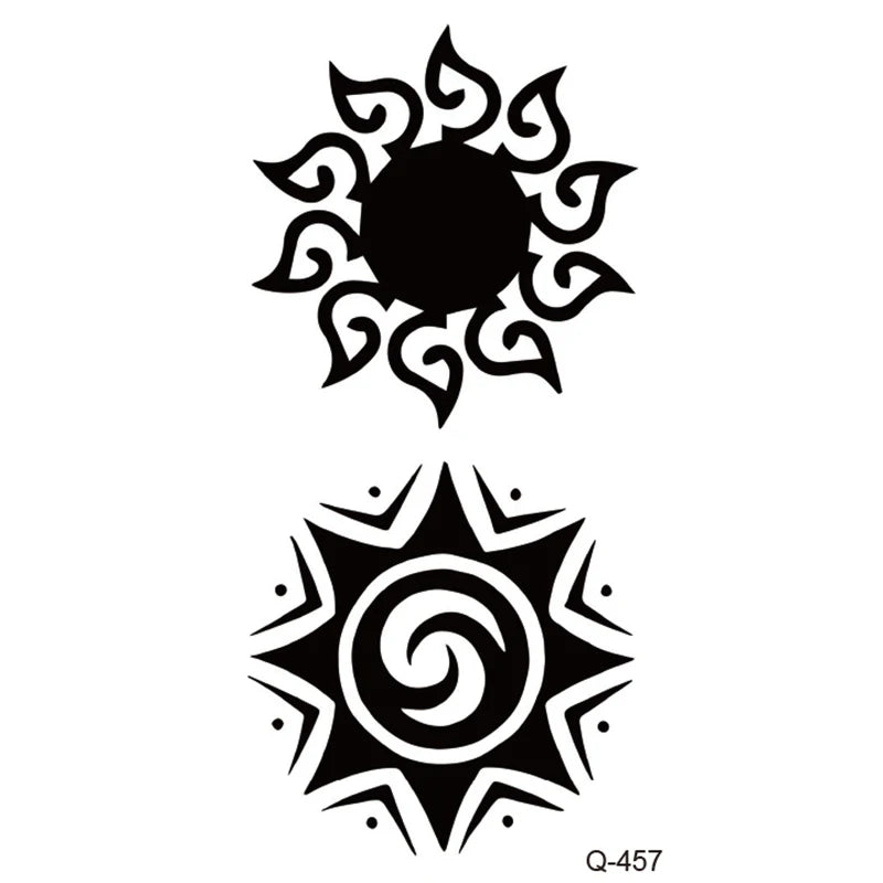 Waterproof Temporary Tattoo Stickers - Mini Black Rose, Butterfly, Arrow, Flower, Wings, Maori, and Snake Designs for Wrist and Neck