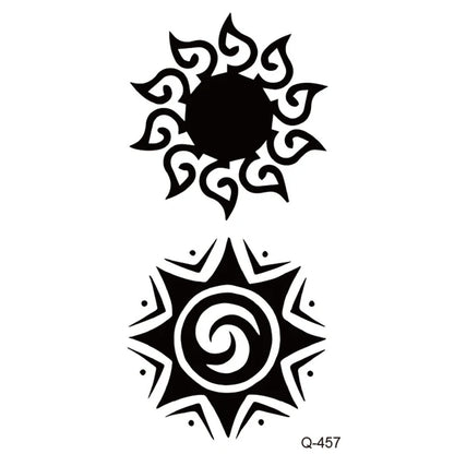 Waterproof Temporary Tattoo Stickers - Mini Black Rose, Butterfly, Arrow, Flower, Wings, Maori, and Snake Designs for Wrist and Neck