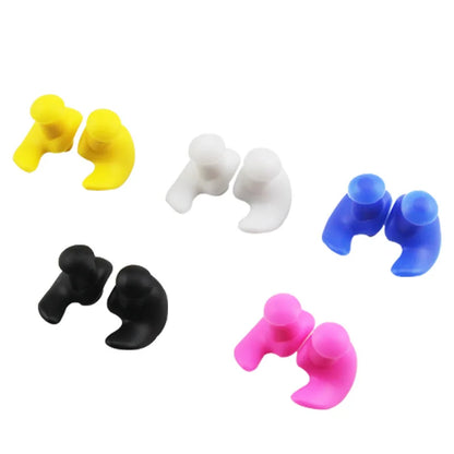 Durable Silicone Earplugs - Classic Texture, 1 Pair of Waterproof Soft Earplugs, Portable Ear Plugs for Swimming Accessories