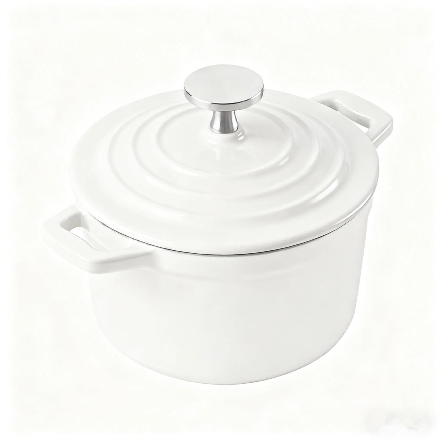 1.5 Quart Mini Cast Iron Dutch Oven - Enameled Cooking Pot for Bread Baking, Stew & Casserole