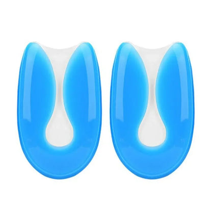 Silicone Gel Heel Cushion Insoles - Plantar Fasciitis Support Foot Pain Relief Shoe Inserts