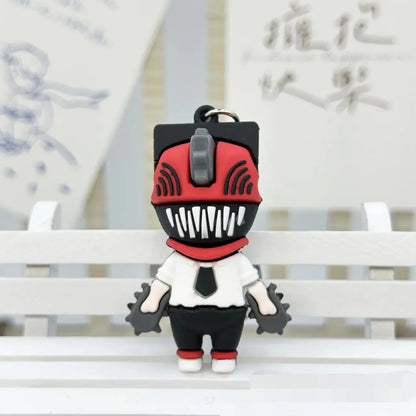 Chainsaw Man Cartoon Keychain - Cute Backpack Charm, Car Ornament & Gift