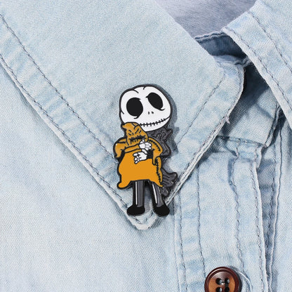 Nightmare Before Christmas Enamel Pin - Metal Lapel Badge for Backpacks, Jeans & Clothing Accessories