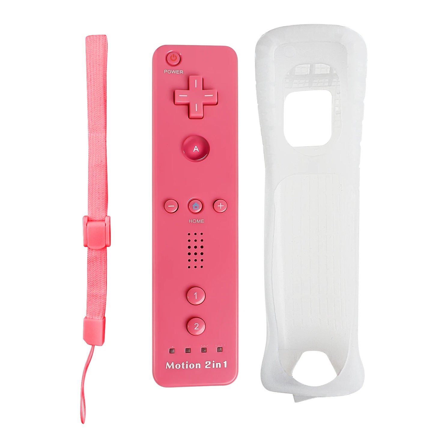 2-in-1 Nintendo Wii Controller Set — Wireless Motion Plus Gamepad with Silicone Case