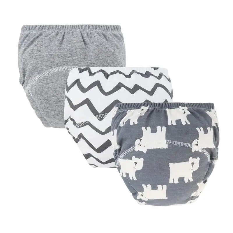 3-Piece Baby Diaper Pants Set – Cotton Toddler Training Pants, Cartoon Printed Reusable Nappies for Newborns & Infants