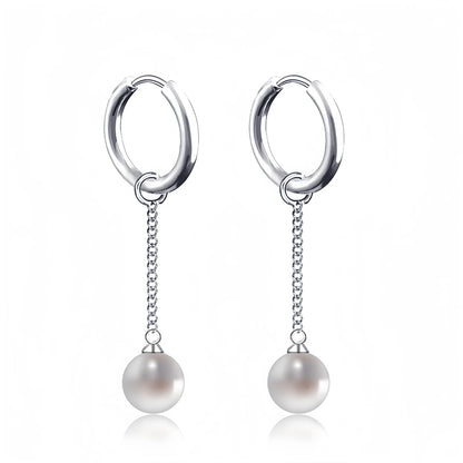 Long Hanging Cross & Leaf Hoop Earrings – Vintage Stainless Steel Hip Hop Unisex Jewelry Accessories