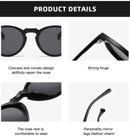 Retro Round Polarized Sunglasses – Vintage Fashion Shades for Men & Women, Driving Eyeglasses