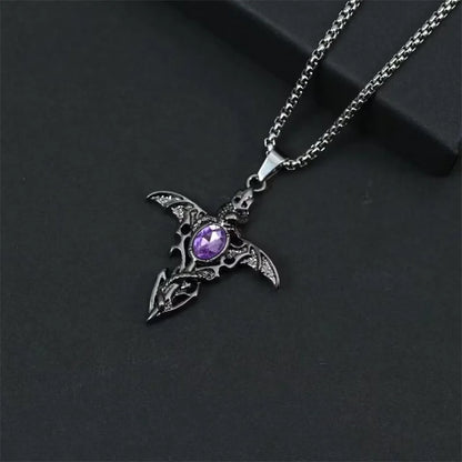 European & American Retro Gothic Cross Necklace – Unisex Hip-Hop Fashion Pendant for Men & Women, Street Style Trendsetter Jewelry Accessory