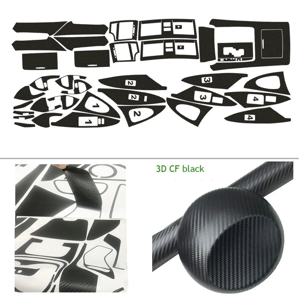 Toyota Camry Aurion XV40 2007-2011 Center Console Trim Decals - Carbon Fiber Interior Molding Sticker Set