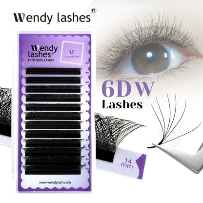 Wendy Lashes YY Shape Eyelash Extensions – Automatic Flowering W-Shape 3D-8D Premade Black Lashes
