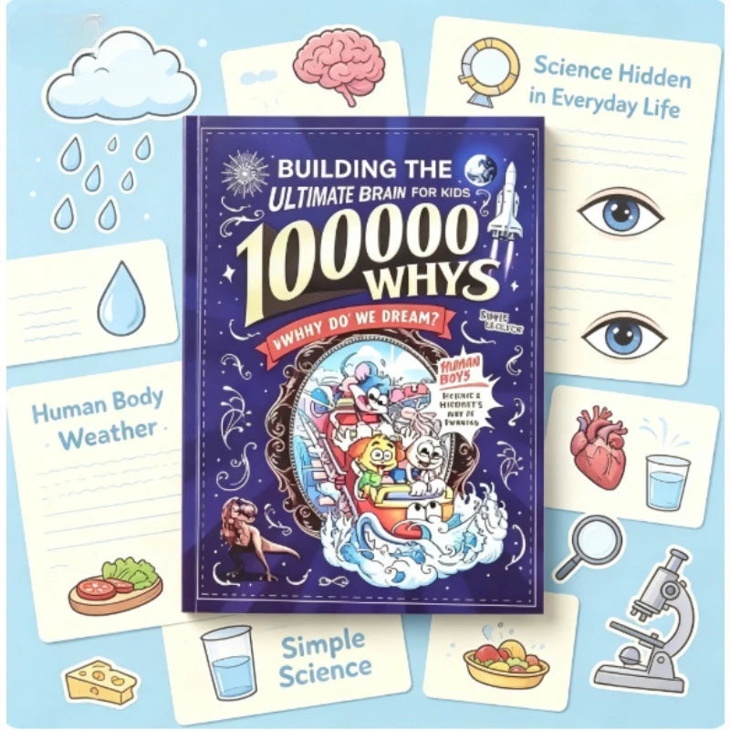 100000 Whys Science Book for Kids - Critical Thinking STEM Educational Book for Ages 6-12