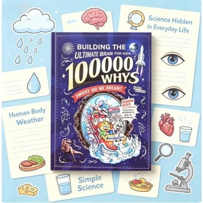 100000 Whys Science Book for Kids - Critical Thinking STEM Educational Book for Ages 6-12