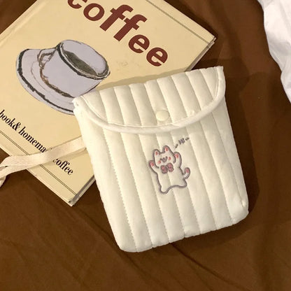 Cute Menstrual Product Storage Bag - Portable Mini Sanitary Napkin & Tampon Organizer for Travel and School