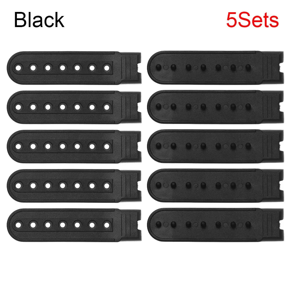 5 Sets Snapback Strap Replacement - 7 Hole Colorful Hat Repair Buckle Clips for Baseball Cap Accessories
