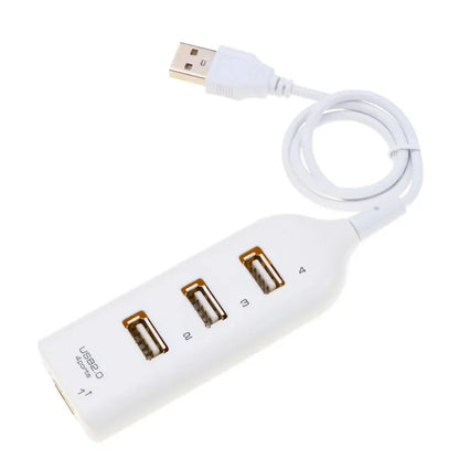 Mini USB 2.0 4-Port Hub - Powered USB Splitter with Adapter for PC, Laptop & Desktop, 480Mbps Data Transfer