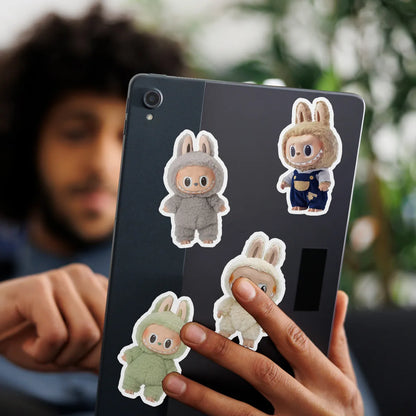 50pcs Cute Labubu Doll Graffiti Stickers 4x7cm – Skateboard, Suitcase, Guitar Decor Party Favor Gift for Kids   2/2
