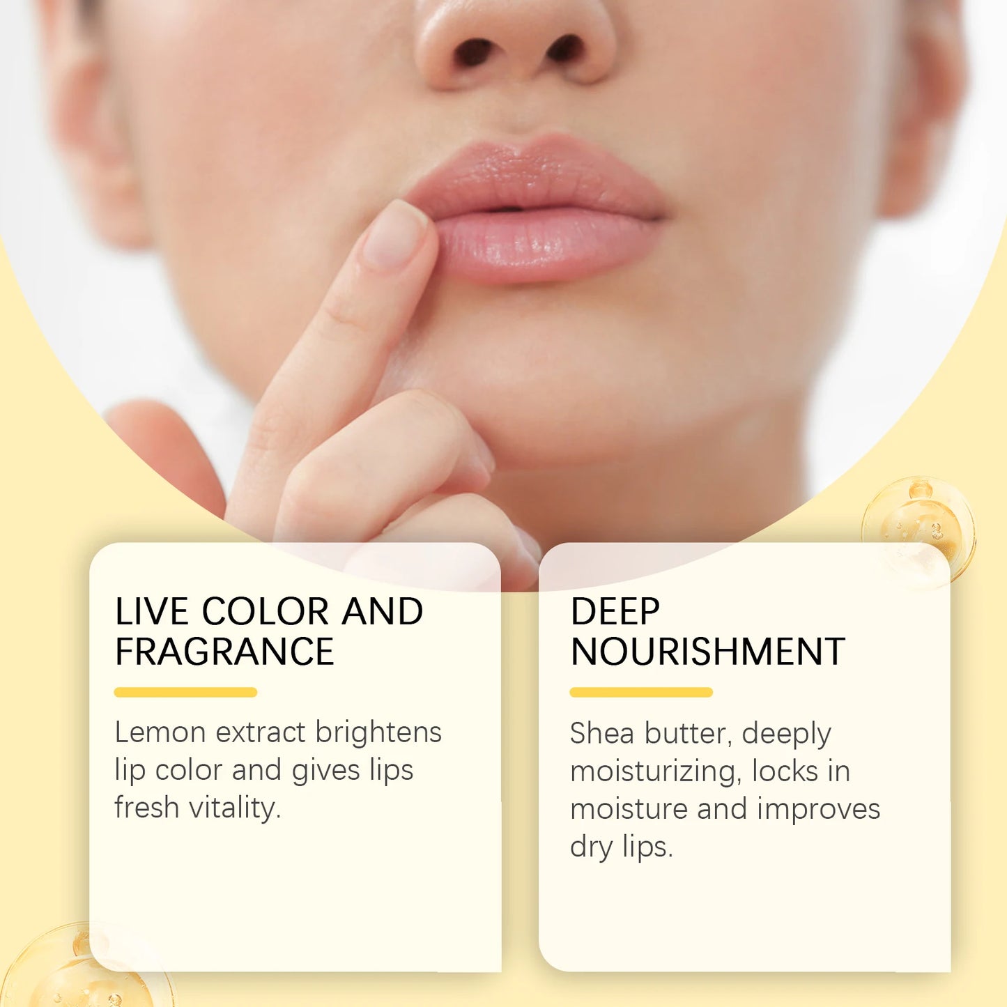 Lemon Ginger Lip Balm - Turmeric Lip Care Mask for Dark Lip Appearance, Exfoliating Moisturizing Gloss Oil & Hydration