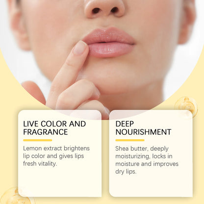 Lemon Ginger Lip Balm - Turmeric Lip Care Mask for Dark Lip Appearance, Exfoliating Moisturizing Gloss Oil & Hydration