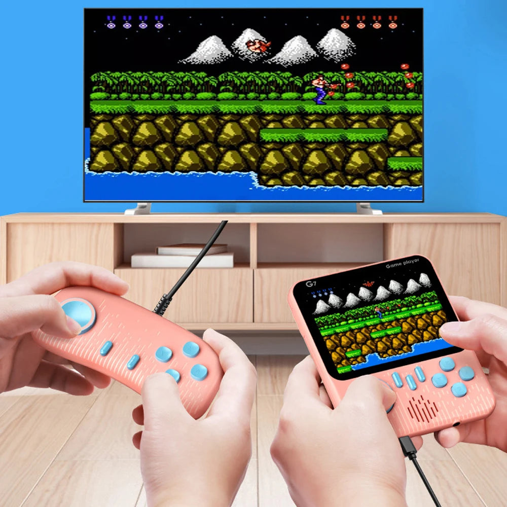 G7 Retro Handheld Game Console - 3.5-Inch HD Screen with 666 Built-In Games & TV Support