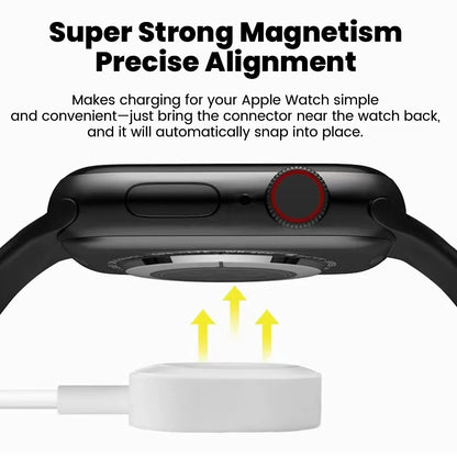 1M Magnetic Apple Watch Charger Cable - USB and Type-C Charging Cable for Apple Watch Series 2–11, SE and Ultra