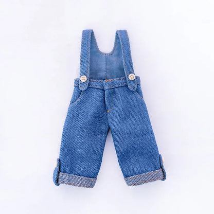 Casual Blythe Doll Clothes – Romper, Plaid Pants & Long Sleeve Top for Licca, Azone, OB24/OB27 Dolls
