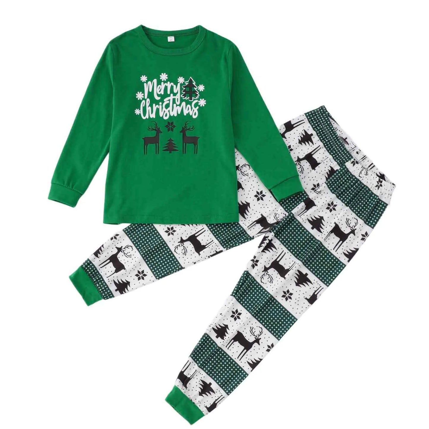 Christmas Family Pajamas Set – Matching Elk Print Sleepwear for Mom, Dad & Kids, Soft Loose Xmas Pyjamas Gift