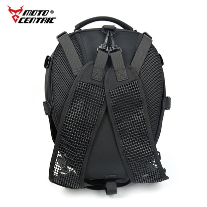 MOTOCENTRIC Waterproof Motorcycle Tail Bag - Multi-functional, Durable 37L High Capacity Rear Seat Rider Helmet Backpack