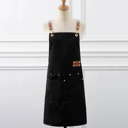Waterproof Kitchen Apron with Pockets - Oil-Resistant Cooking & Restaurant Work Uniform for Men and Women